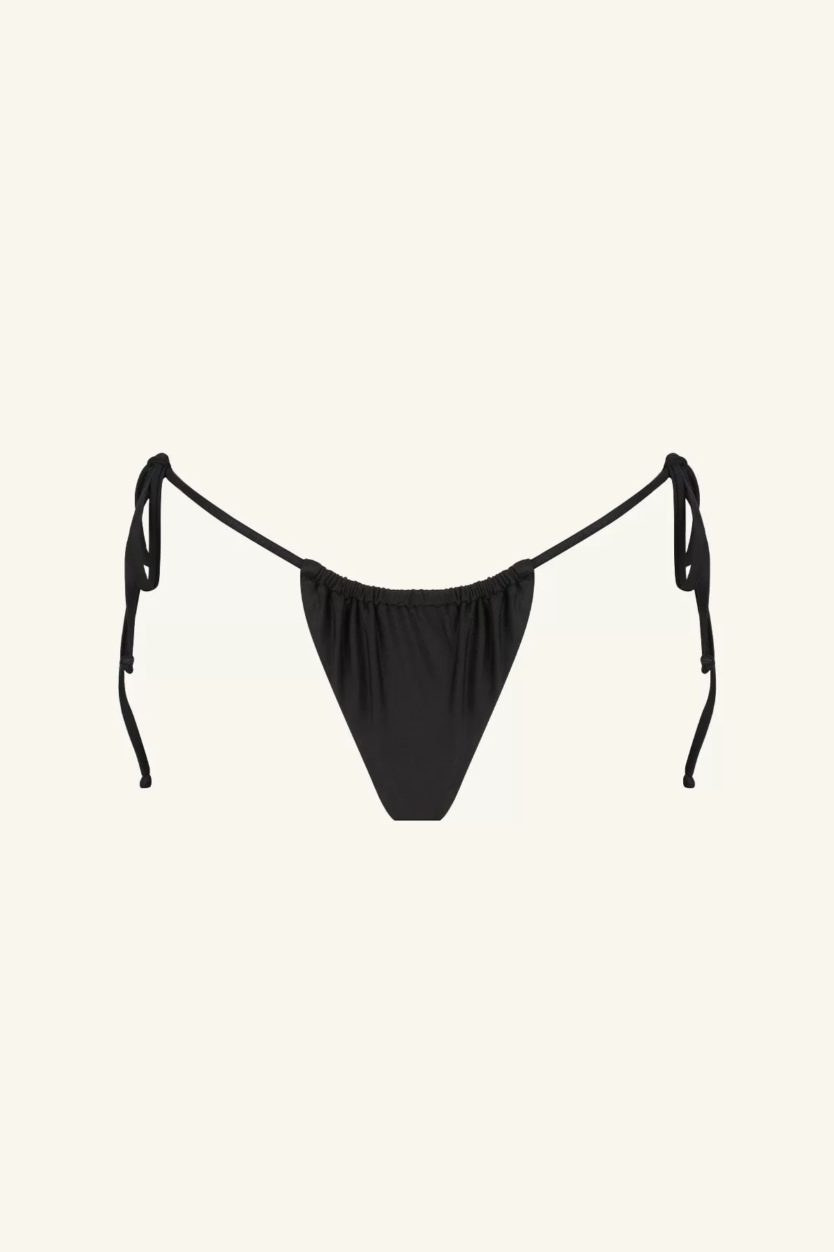 DAIQUIRI TIE STRING BIKINI BOTTOM - BLACK