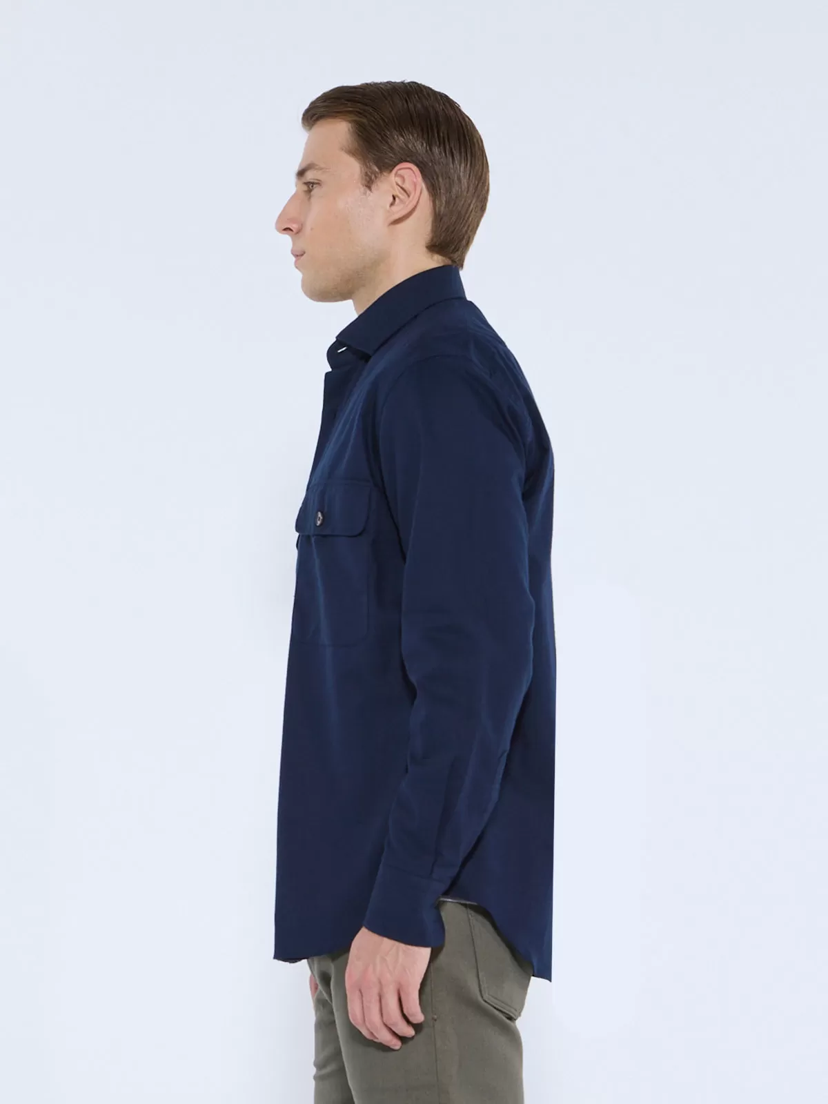 Dark Navy Double Pocket Overshirt