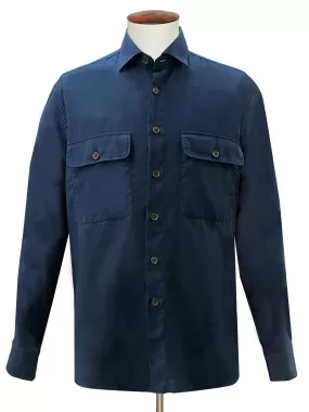 Dark Navy Double Pocket Overshirt