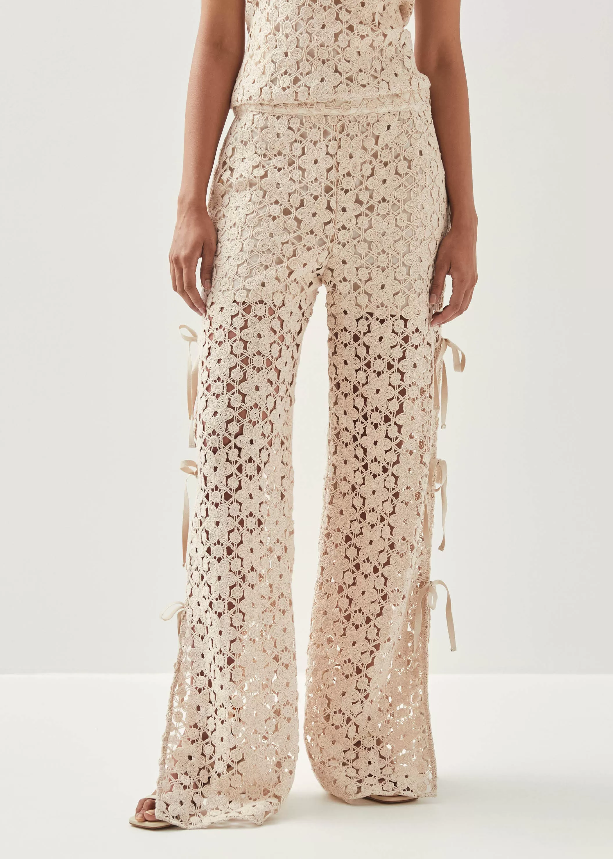 Dibun Lace Cream Trousers