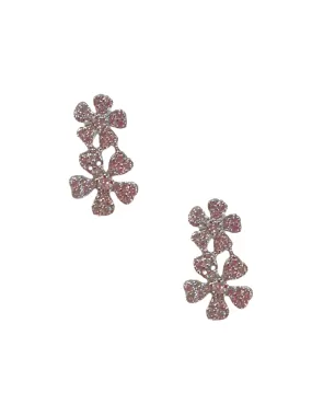 Double Flower Stud - Silver