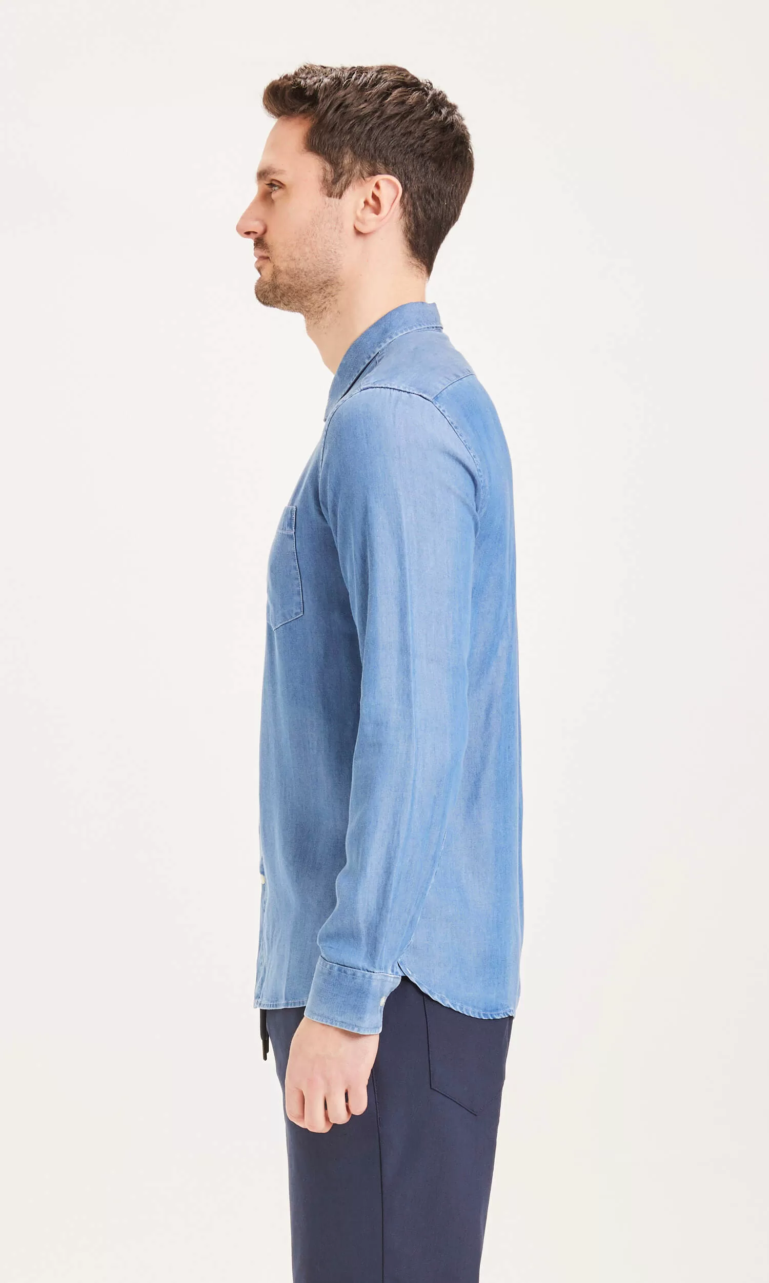 ELDER relaxed fit denim Tencel™ shirt - Vintage Indigo