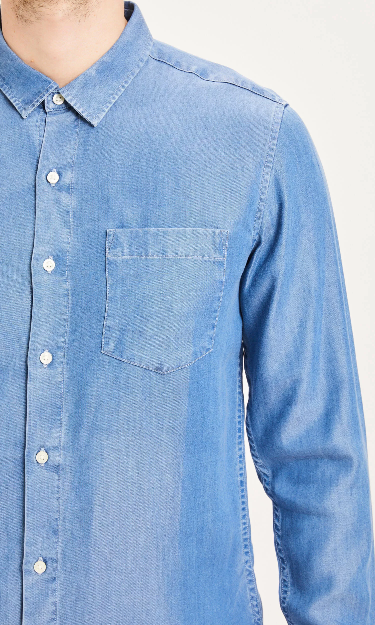 ELDER relaxed fit denim Tencel™ shirt - Vintage Indigo