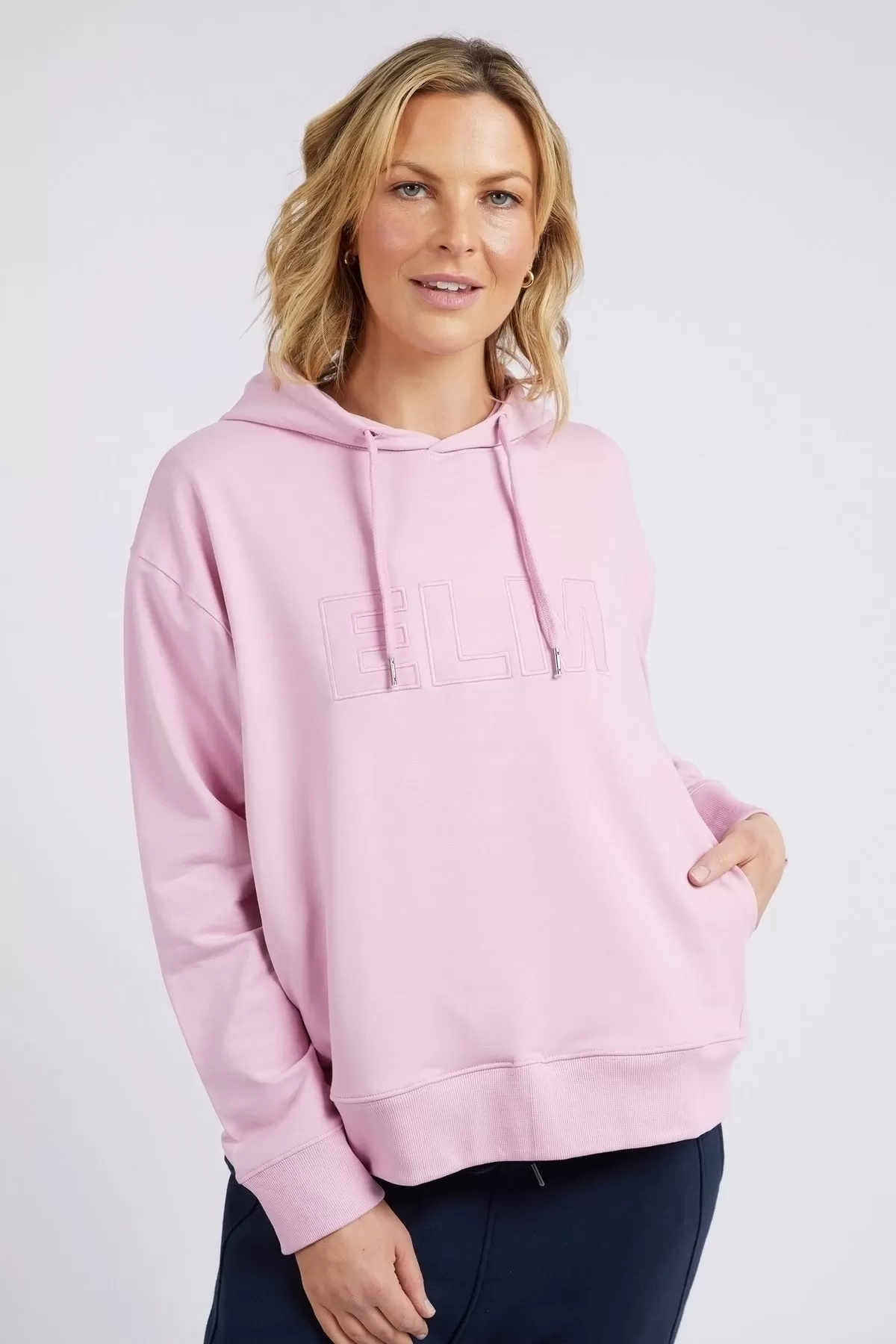 Elm Applique Hoody - Peony Pink