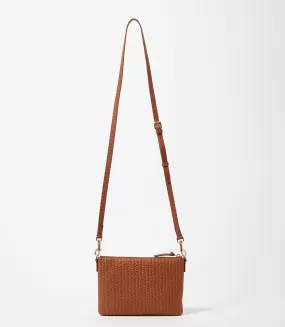 Embossed Leather Crossbody Bag