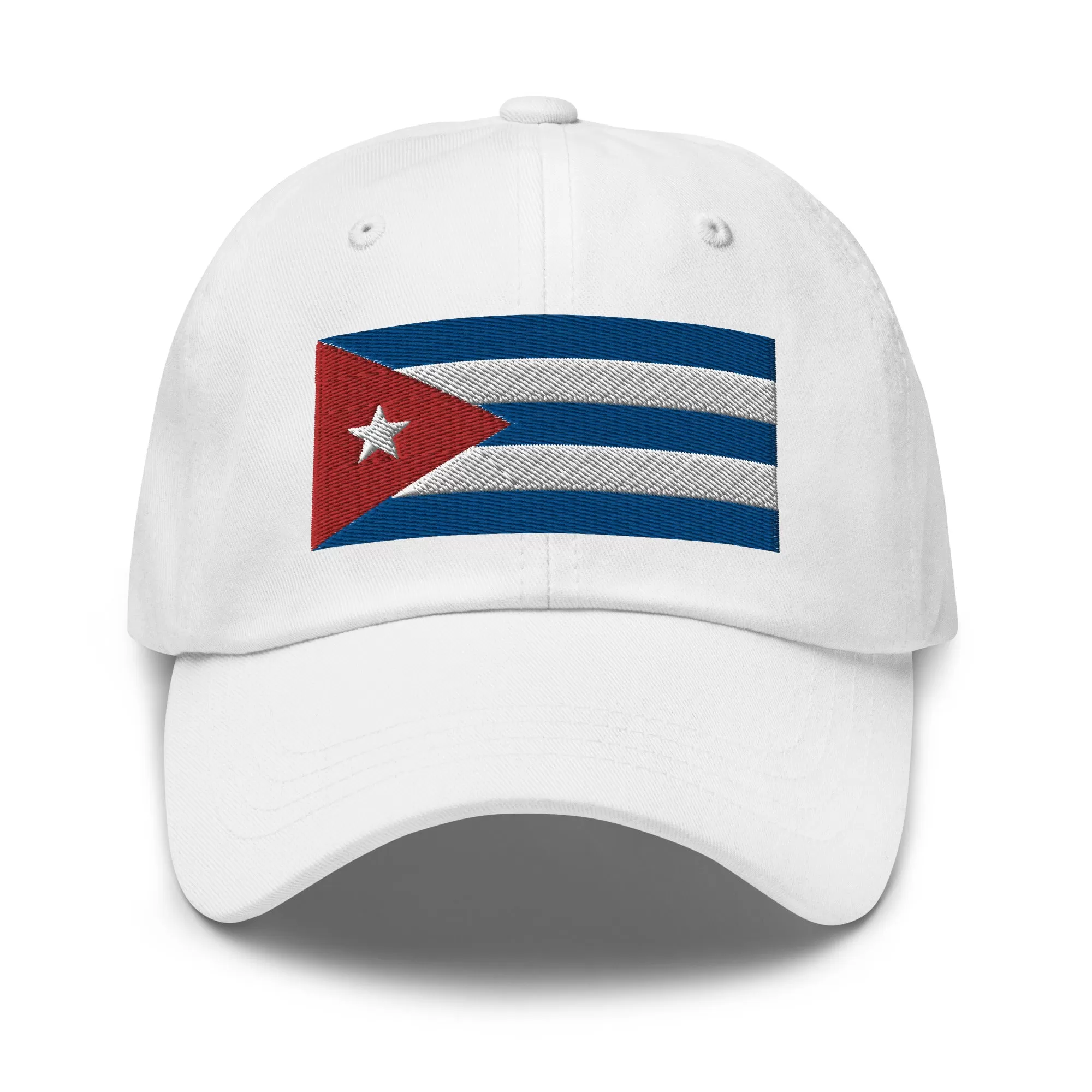 Embroidered Dad Hat With Cuba Flag