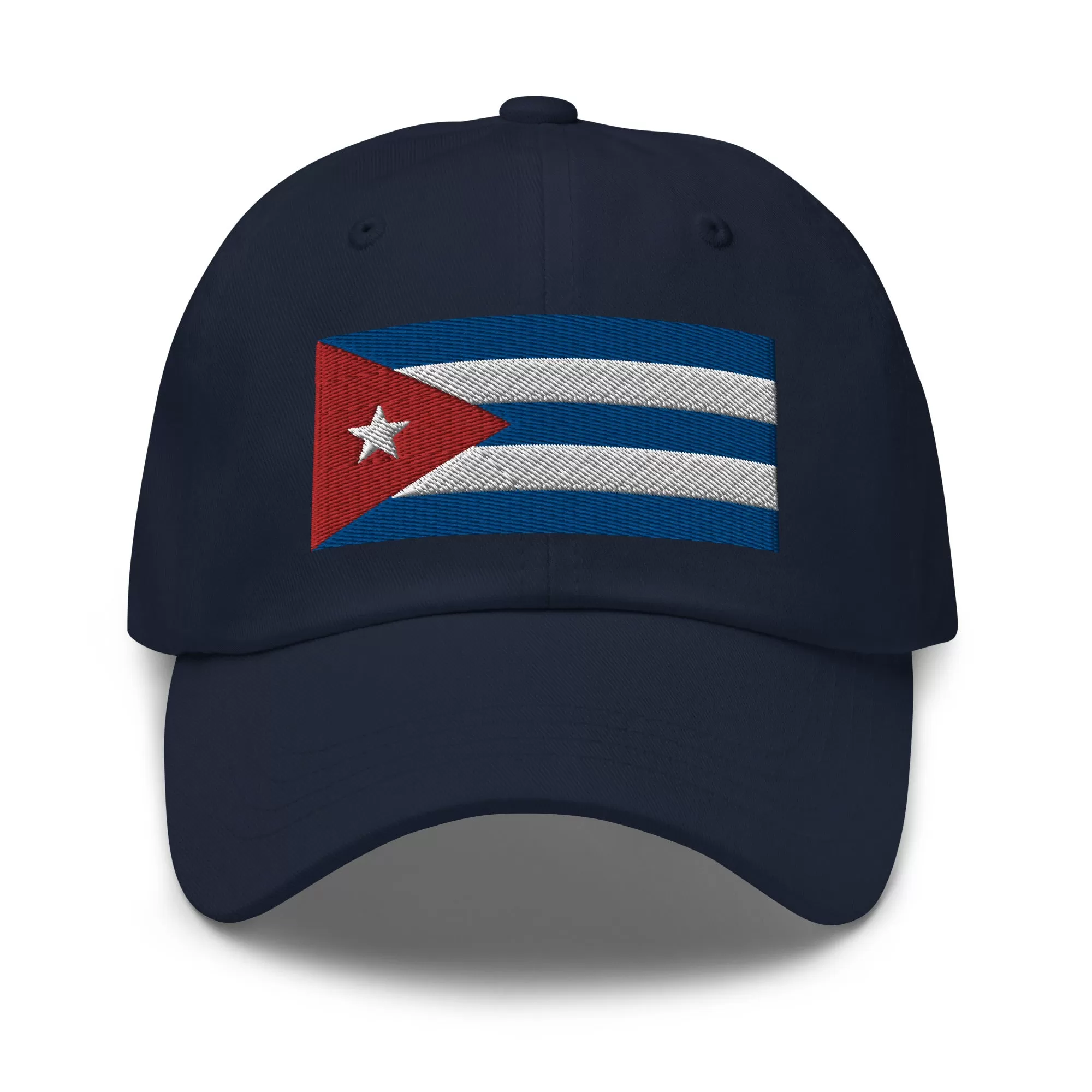 Embroidered Dad Hat With Cuba Flag