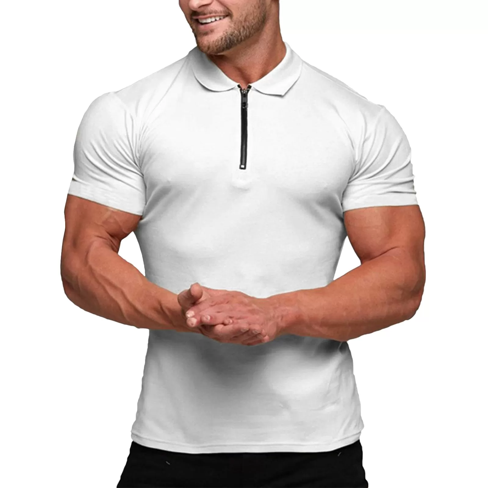 ESSENTIAL ZIPPER POLO SHIRT