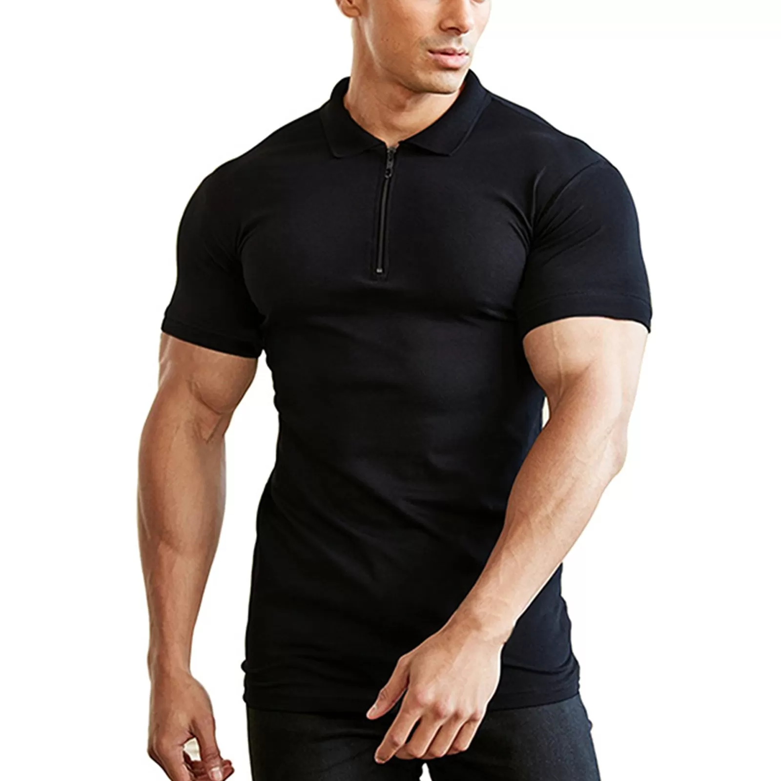 ESSENTIAL ZIPPER POLO SHIRT