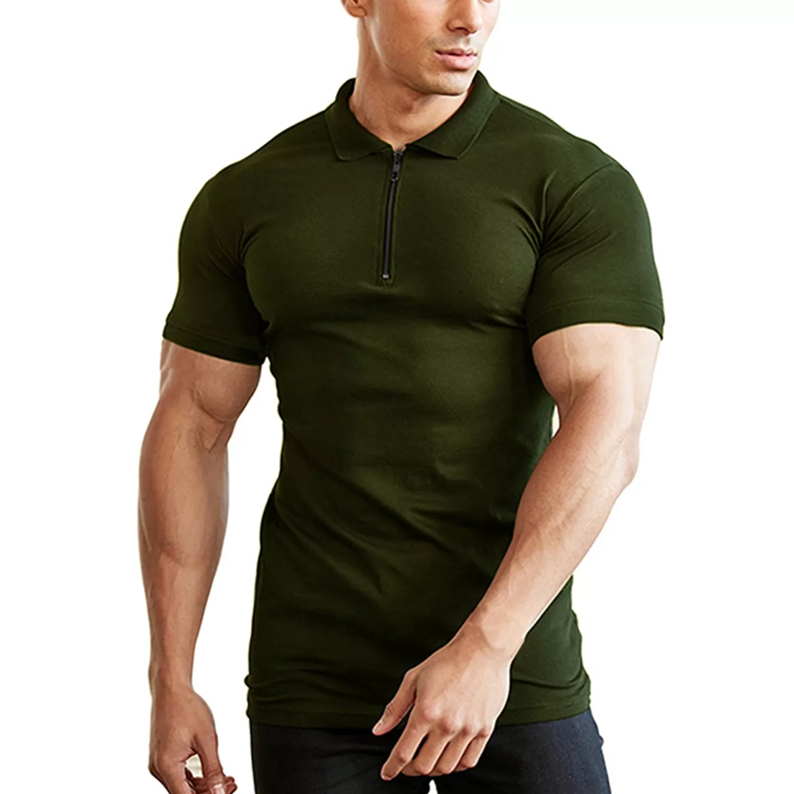 ESSENTIAL ZIPPER POLO SHIRT