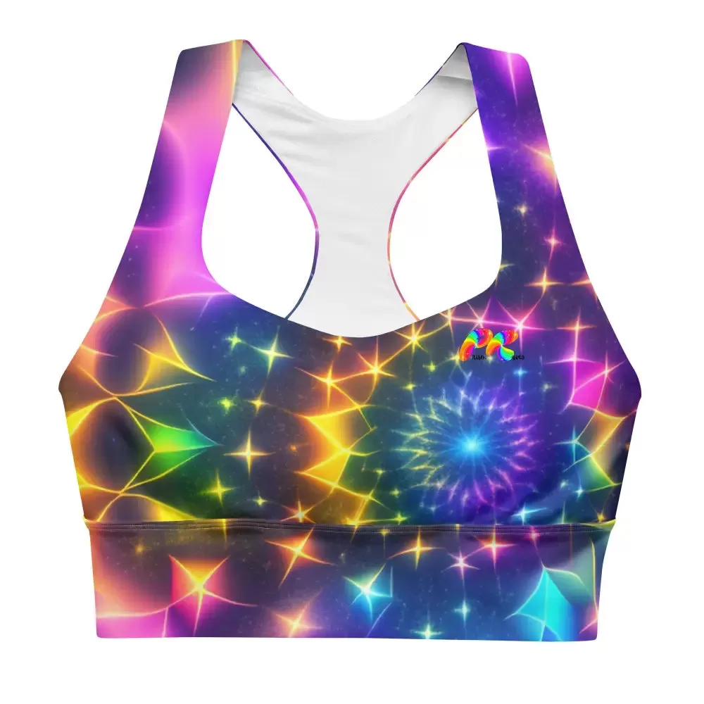 Exotic Neon Rave Sports Bra