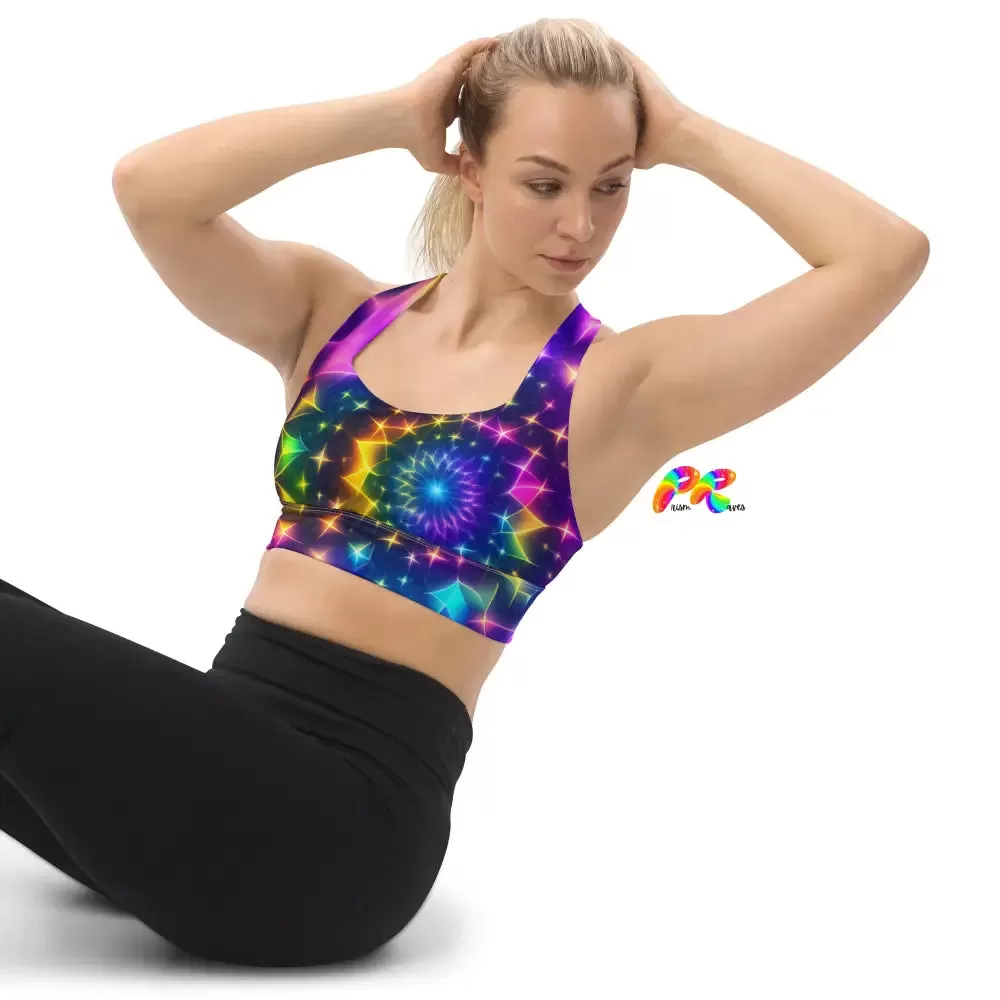 Exotic Neon Rave Sports Bra