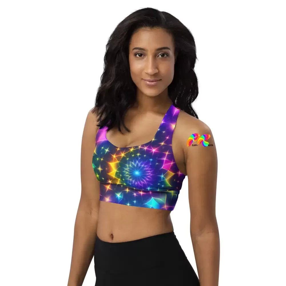 Exotic Neon Rave Sports Bra