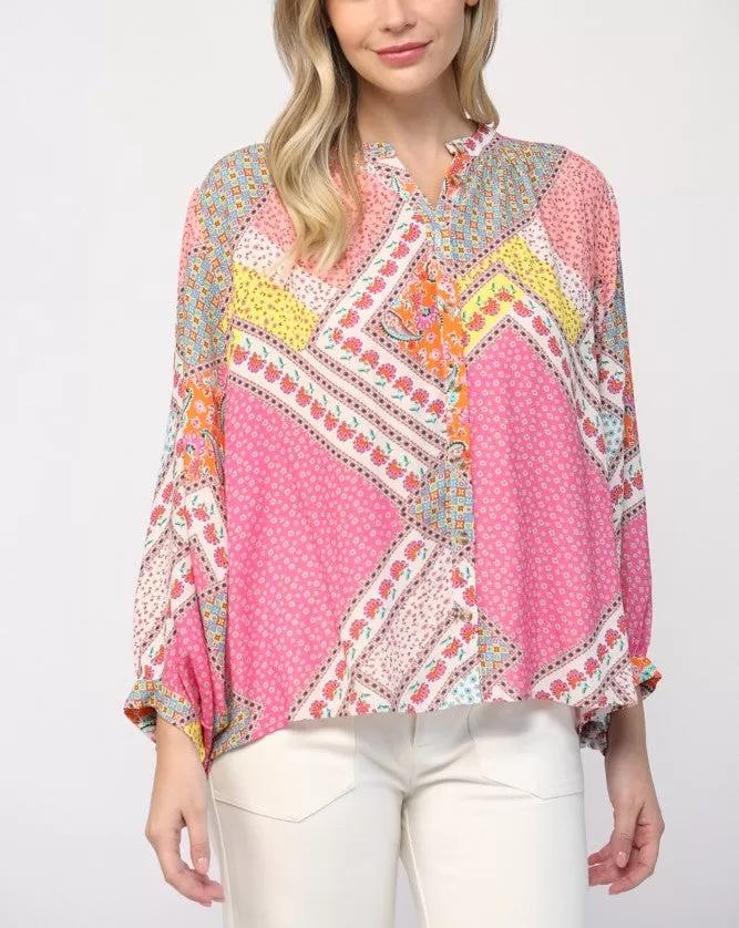 Fate Patchwork Dolman Top