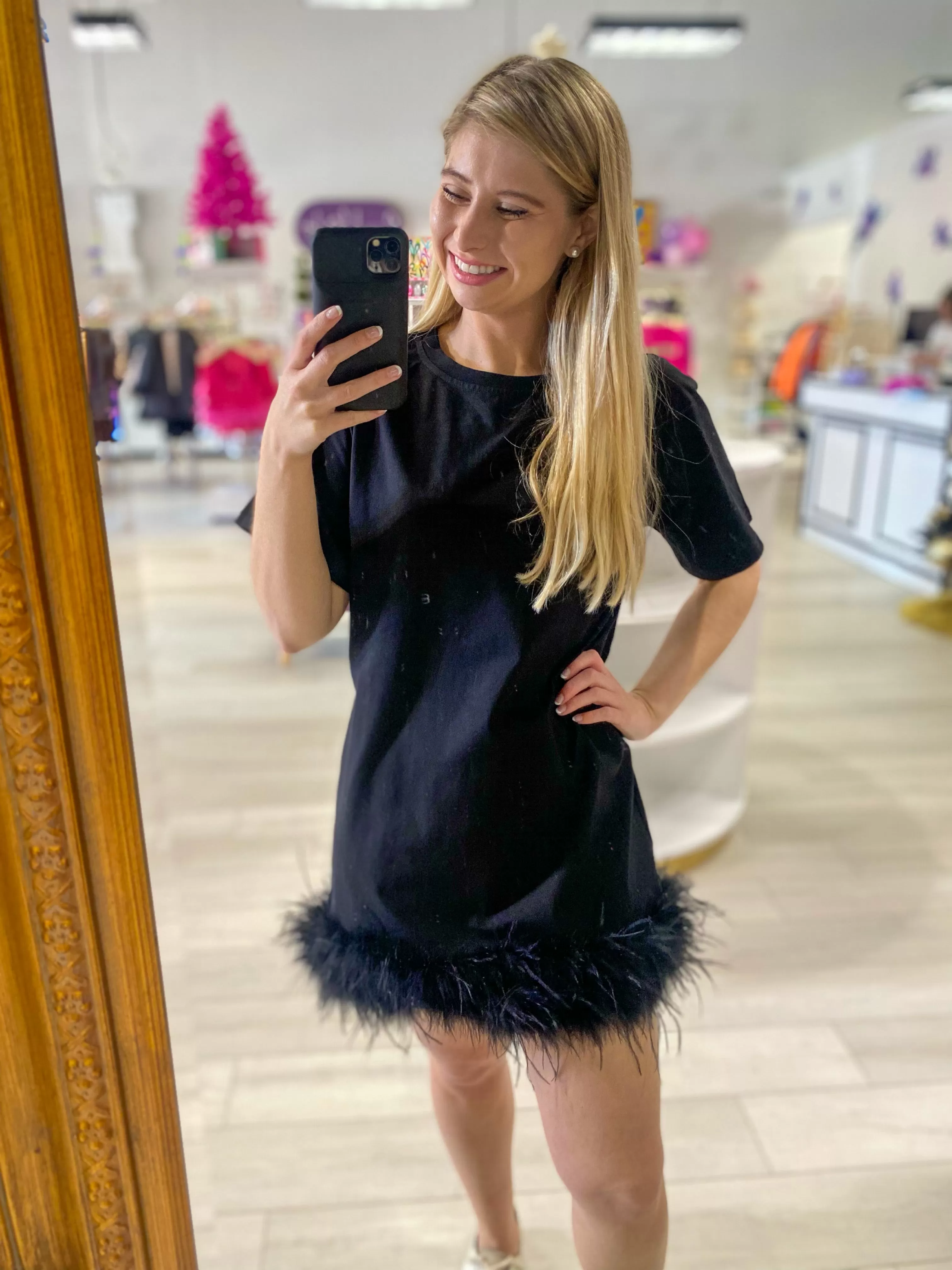 Feather Party Dress