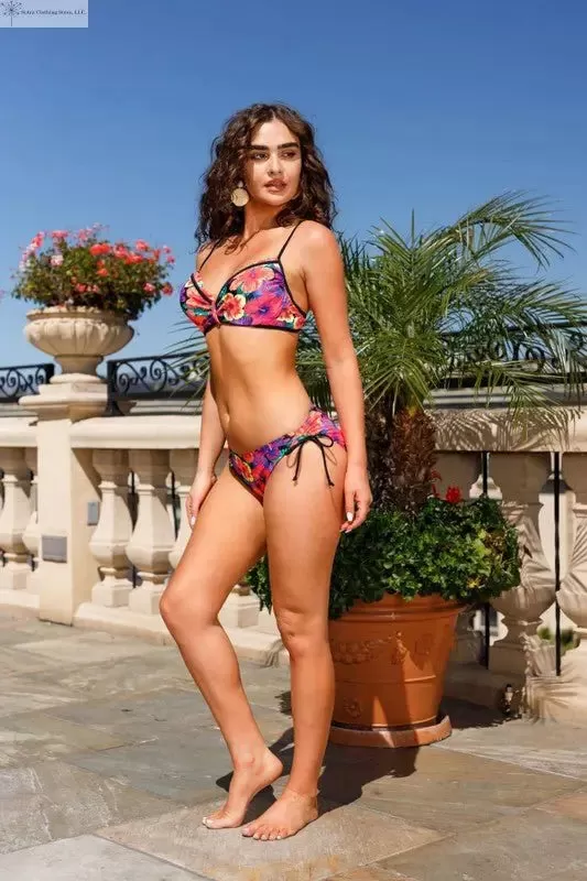 Floral Bikini set Wire Bra