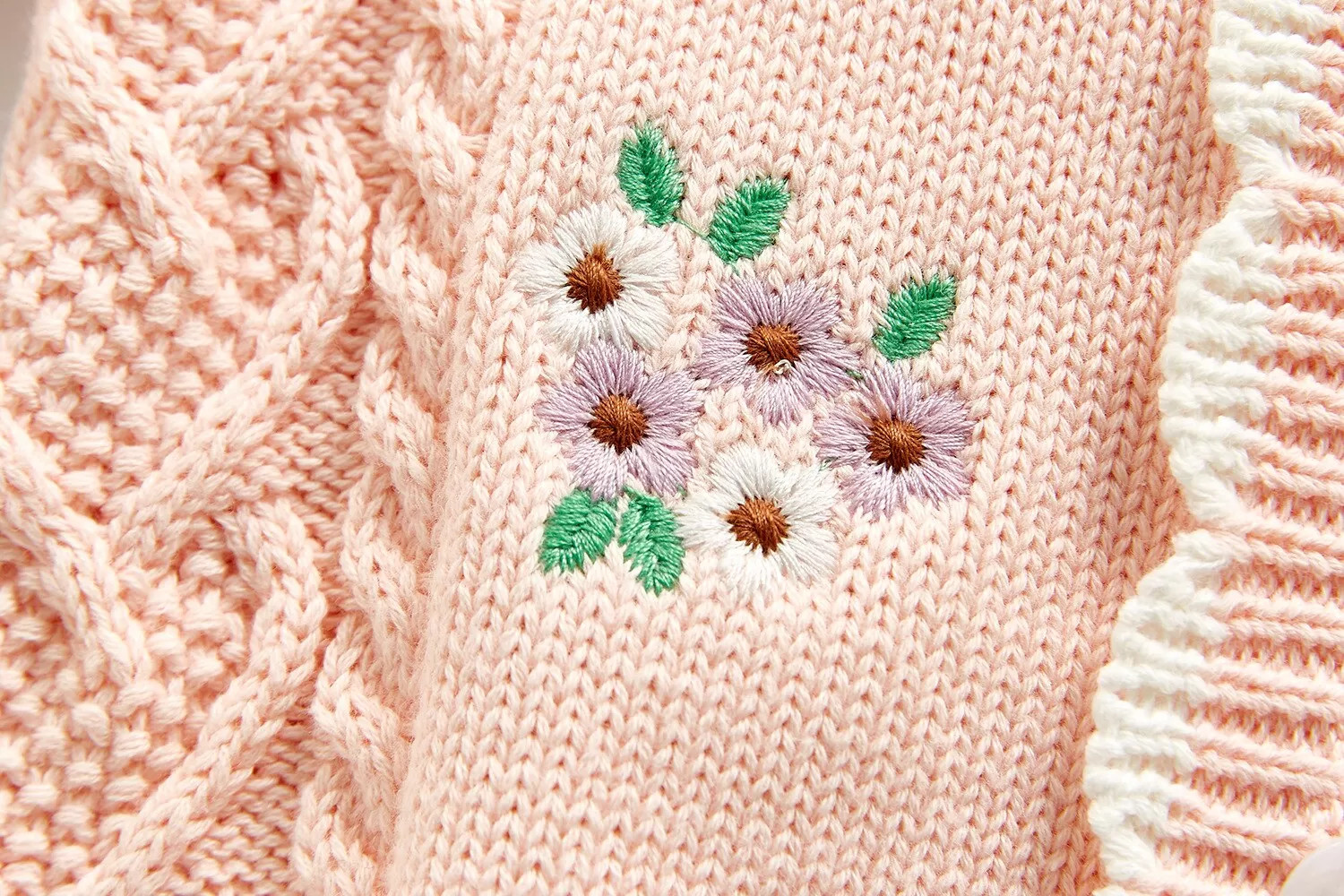 Floral knitted bodysuit