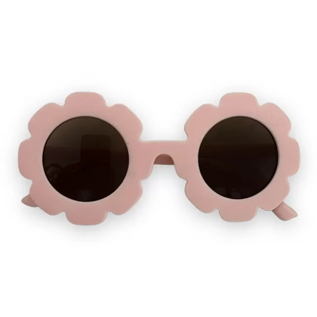 Flower Daisy Frosted Sunglasses - Rose