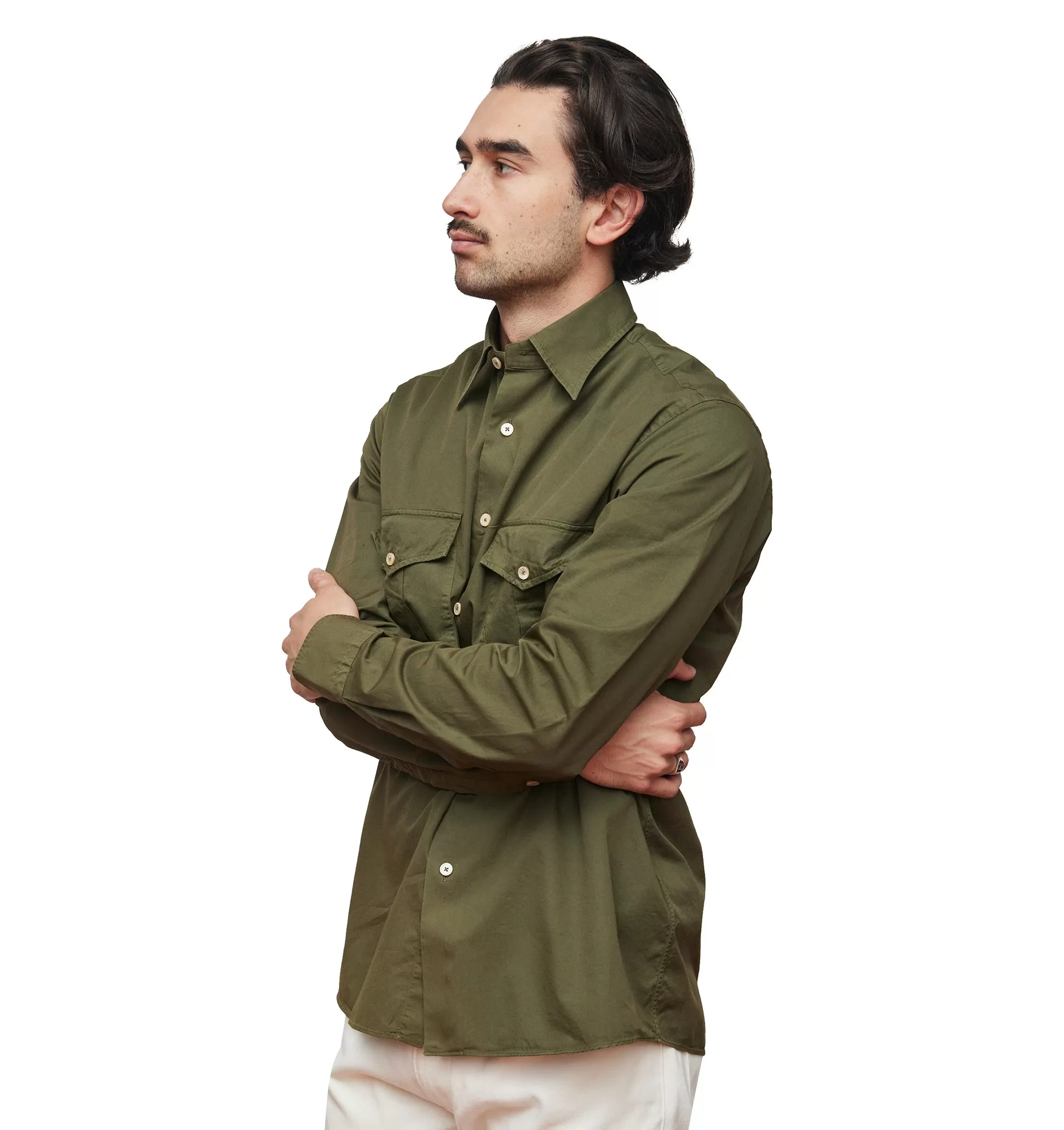 Forest Green Military Shirt