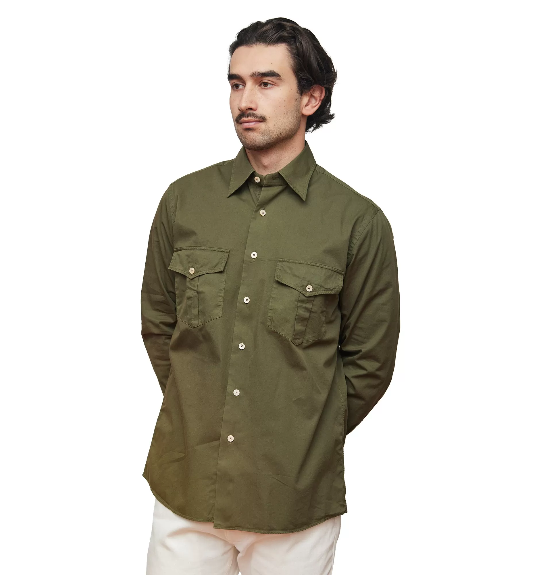 Forest Green Military Shirt