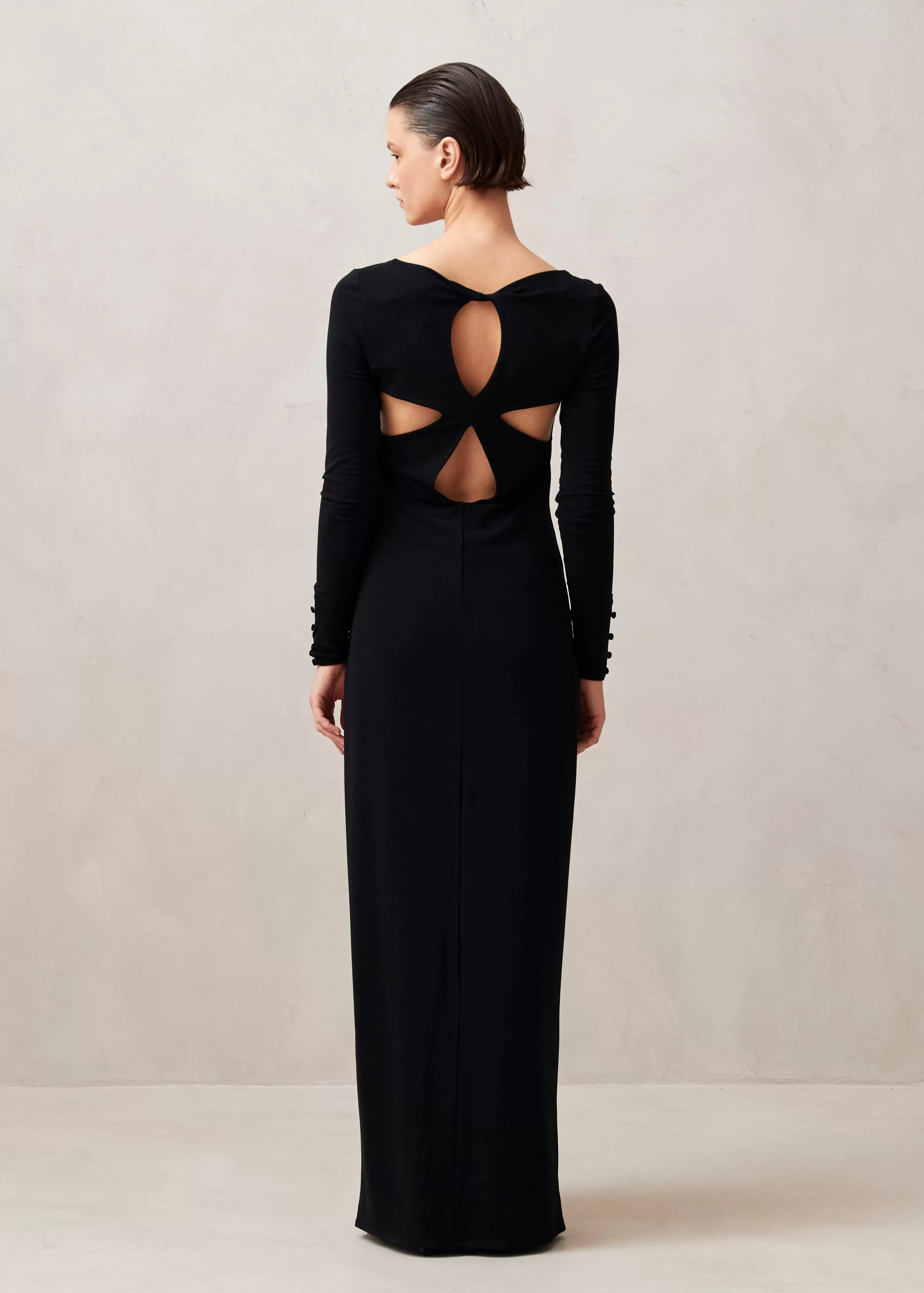 Freja Black Midi Dress