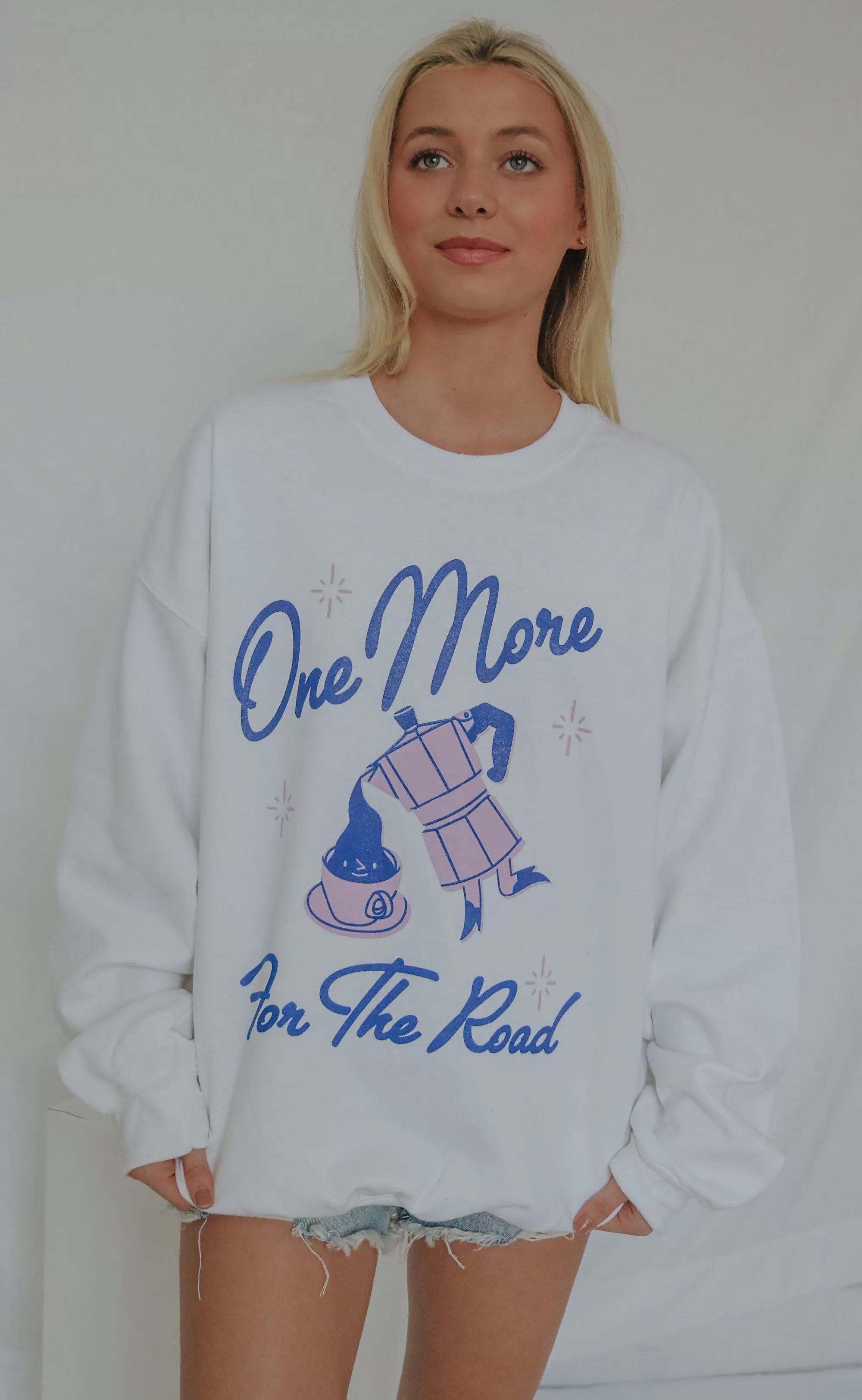 friday   saturday x jo johnson overby: for the road sweatshirt