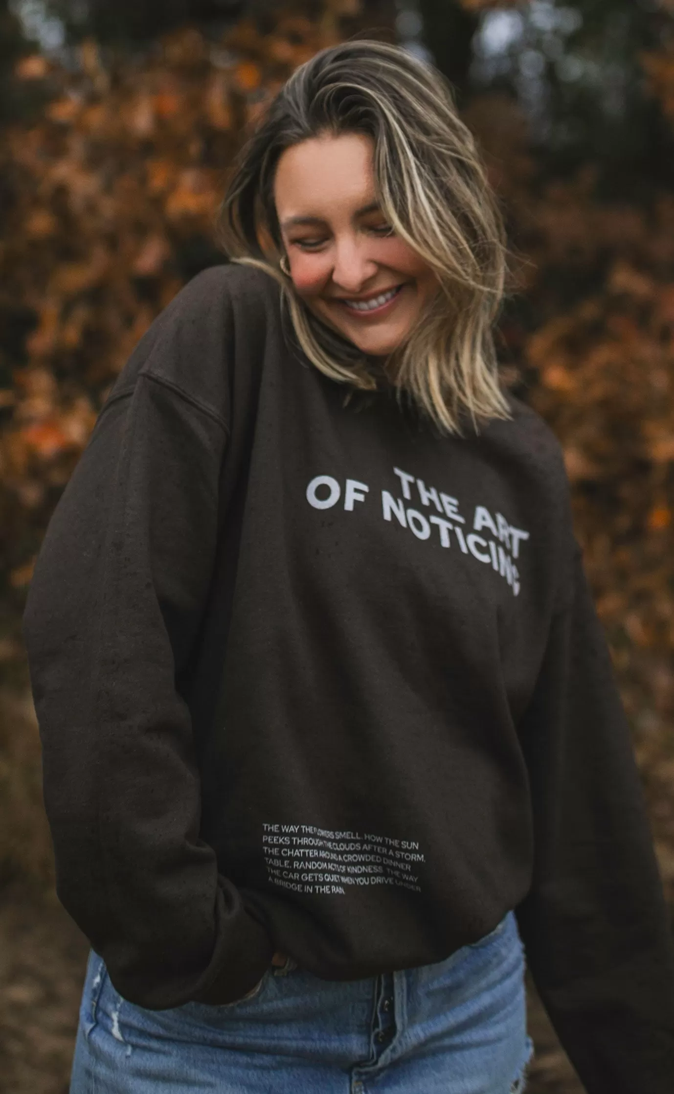 friday   saturday x jo johnson overby: the art of noticing sweatshirt