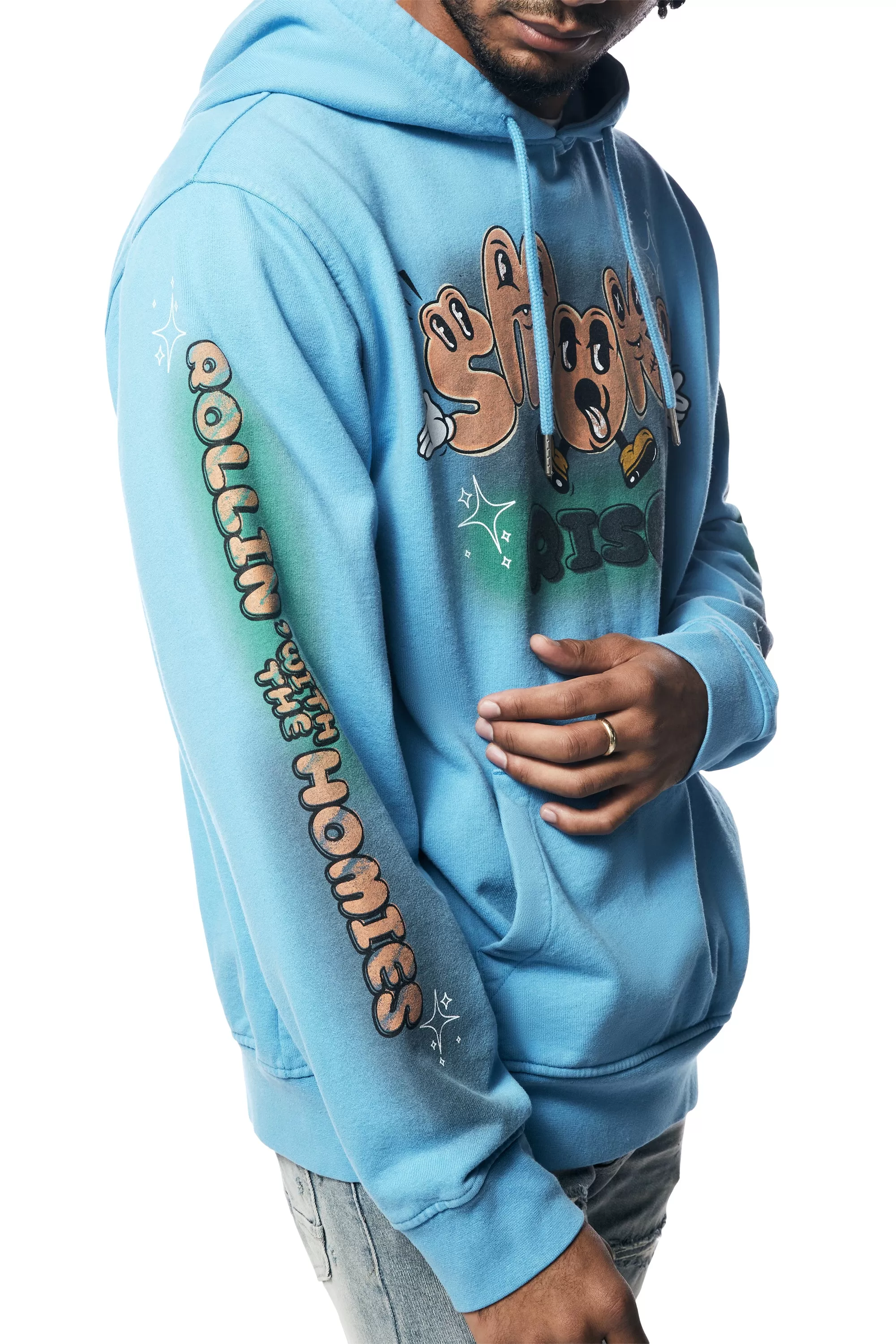 Fun French Terry Pullover Hoodie - Royal