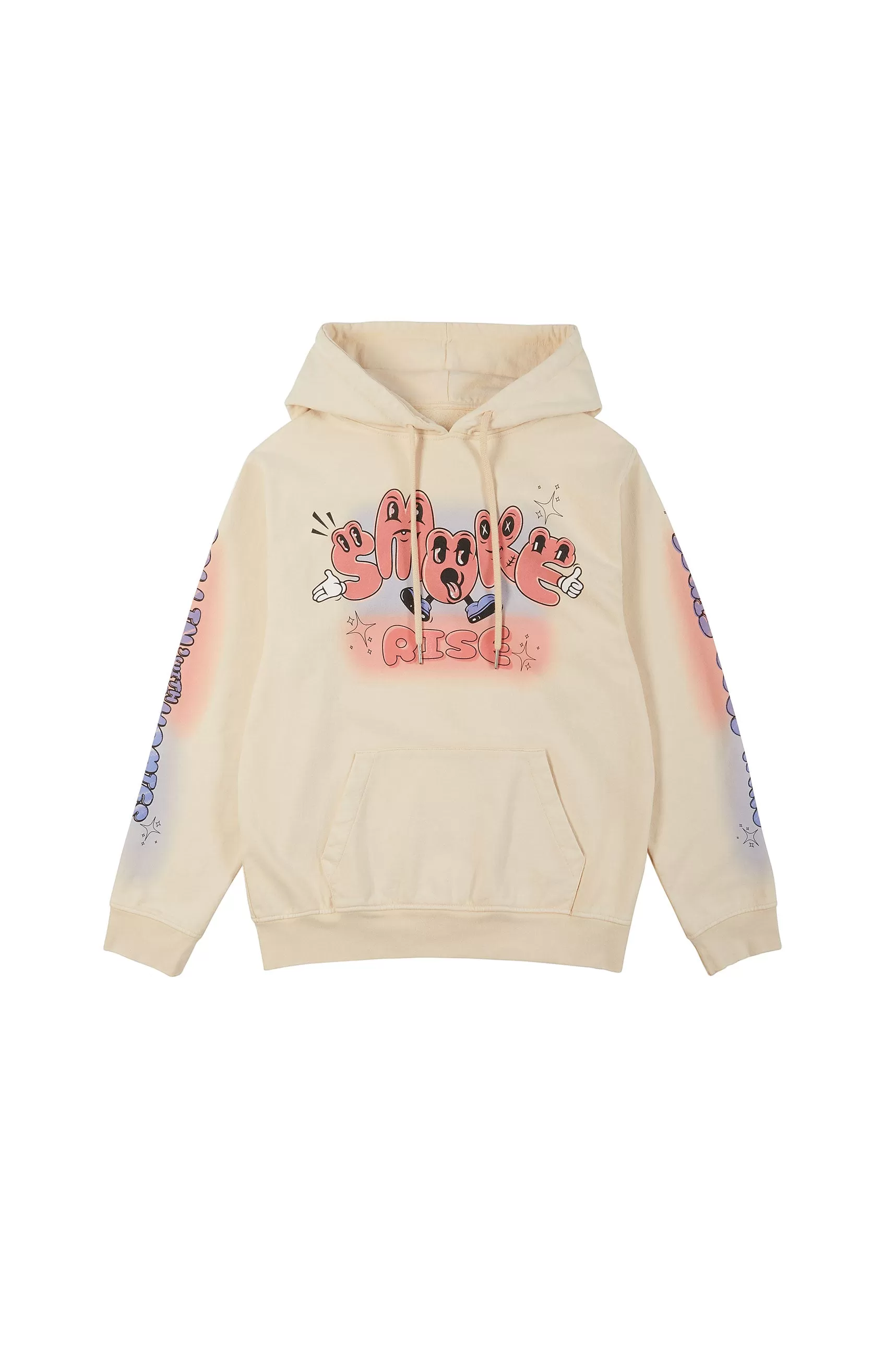 Fun French Terry Pullover Hoody - Cream