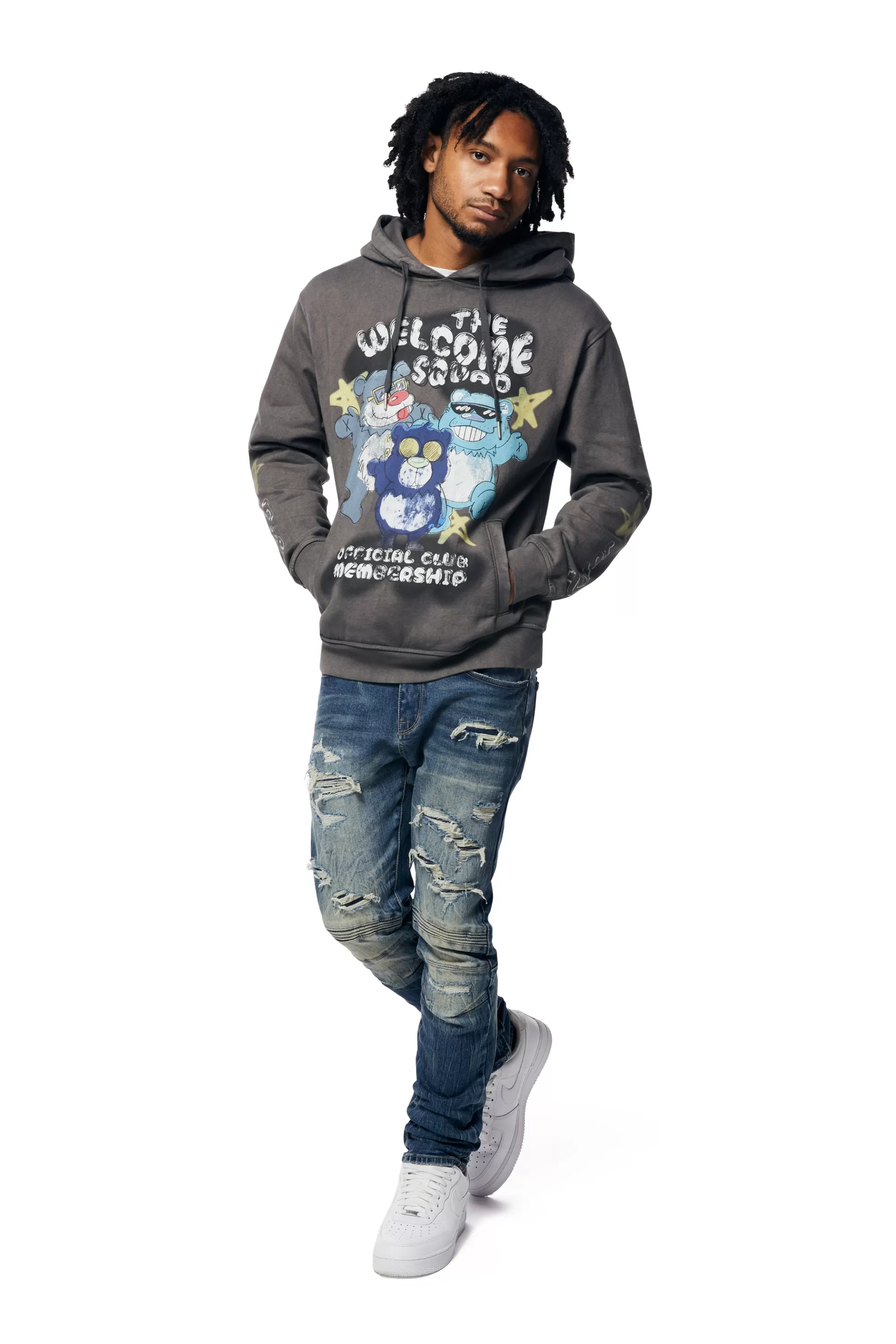 Fun French Terry Pullover Hoody - Graphite