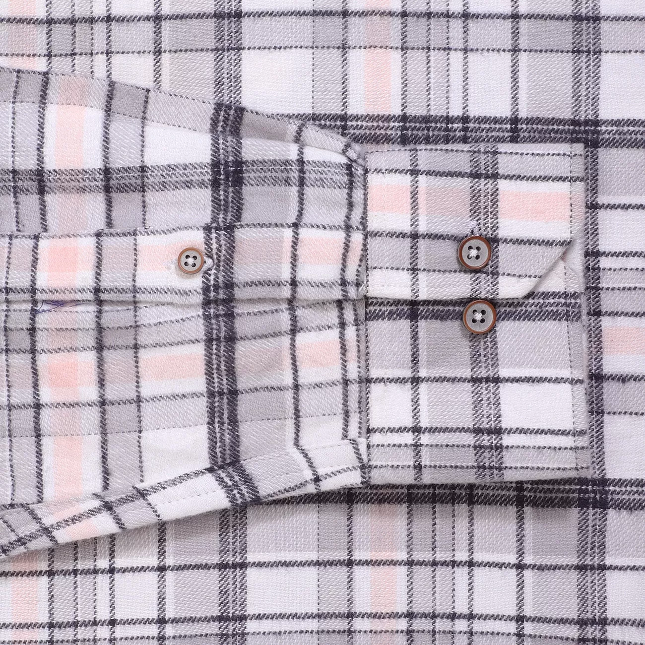 Gentle Pink Check Flannel Regular Fit Casual Shirt