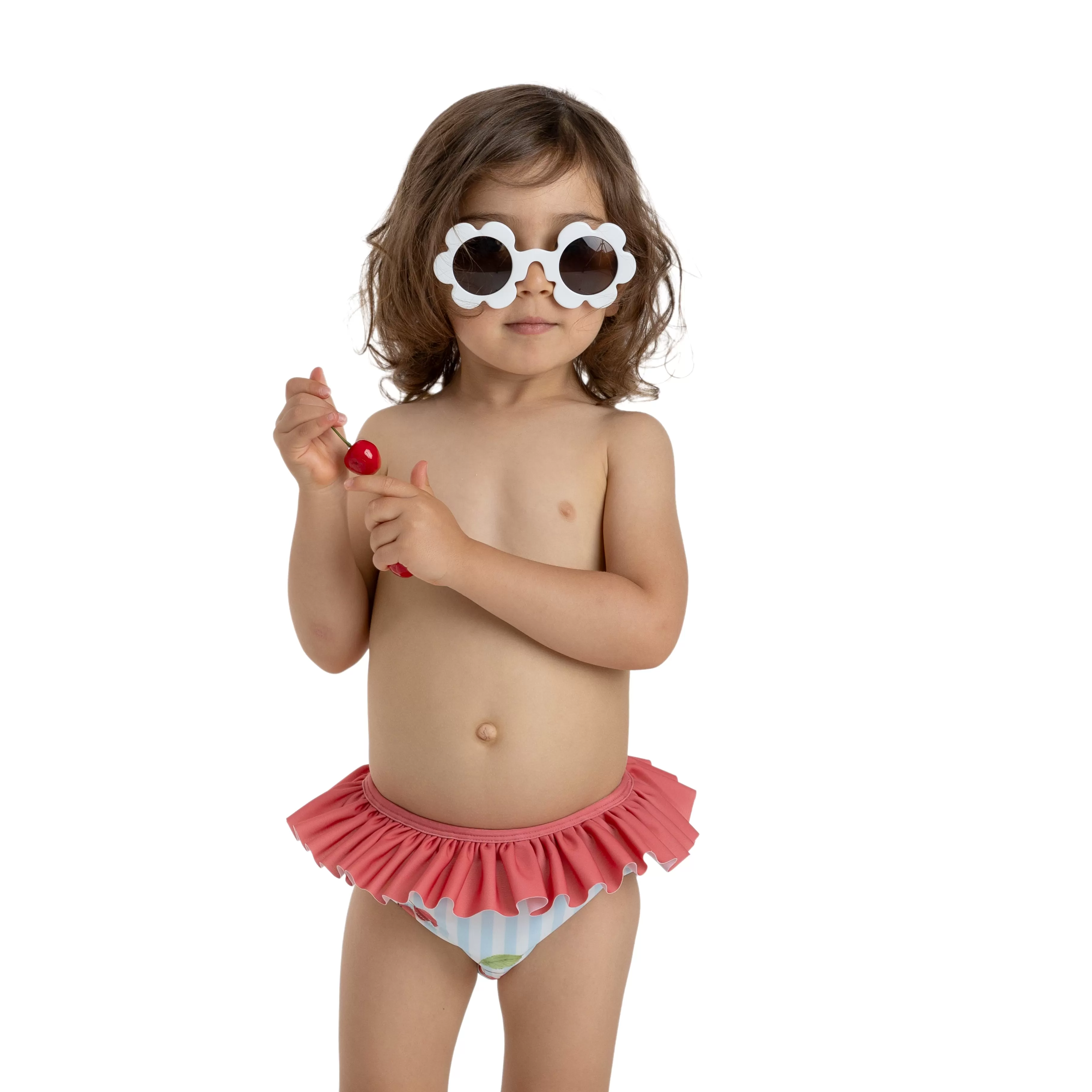 Girls Meia Pata Cherry Print Swim Knickers