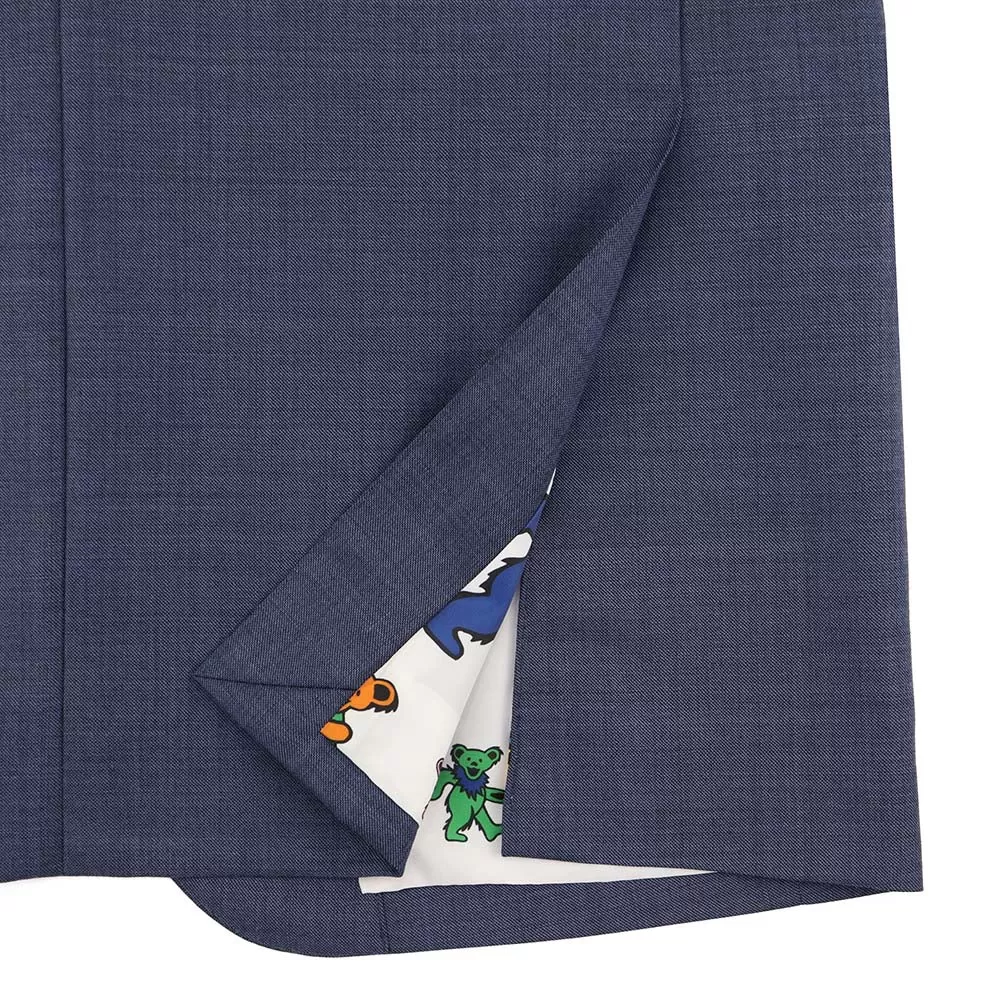 Grateful Dead Sharkskin Blue Dancing Bear Sport Coat