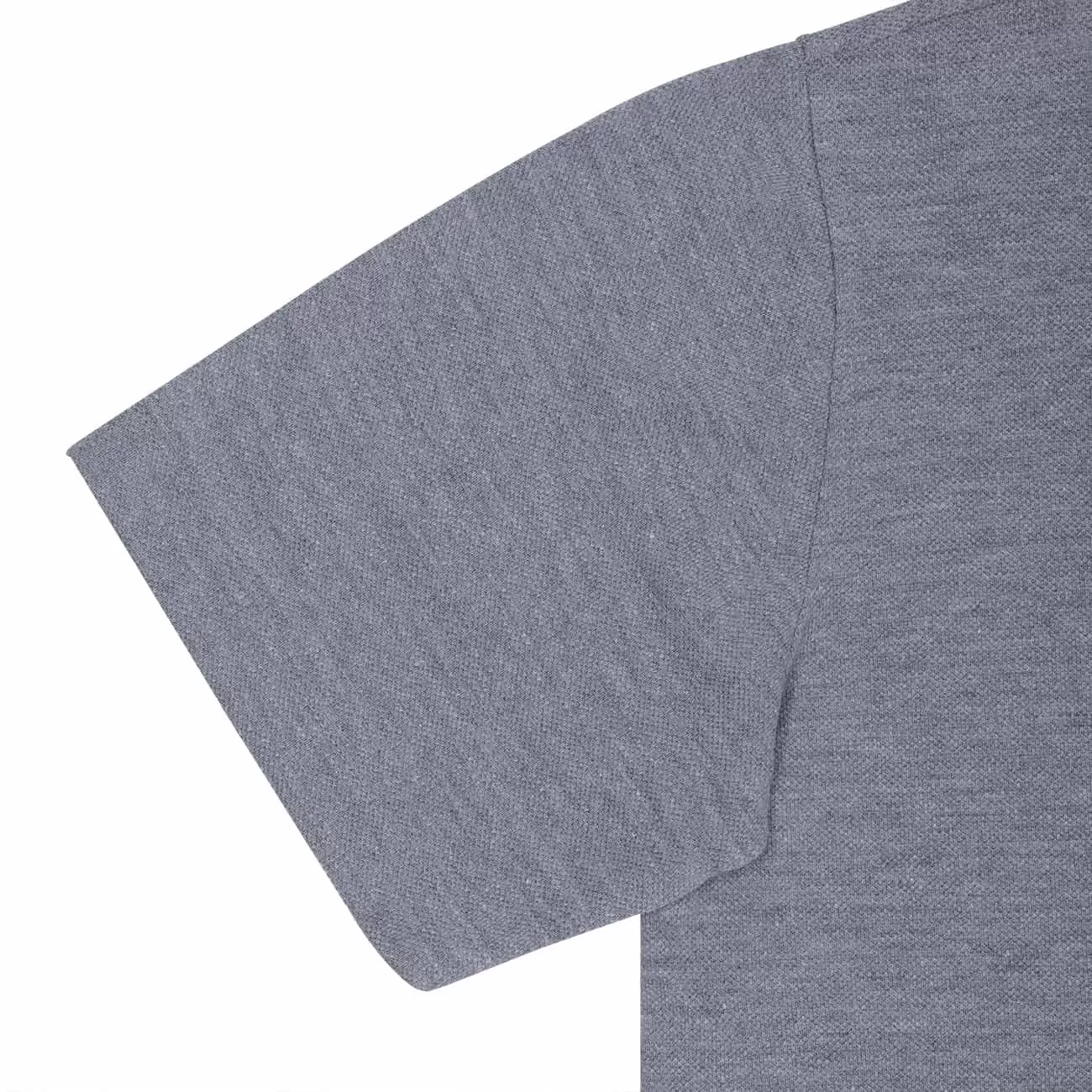 Grey Mandarin Collar Cotton T-shirt