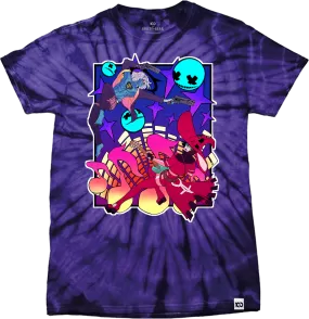 GUILTY GEAR - 'Happy Chaos vs I-No' T-Shirt - Purple Tie Dye Exclusive