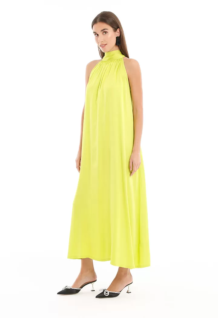 Halter Top Solid Maxi Dress