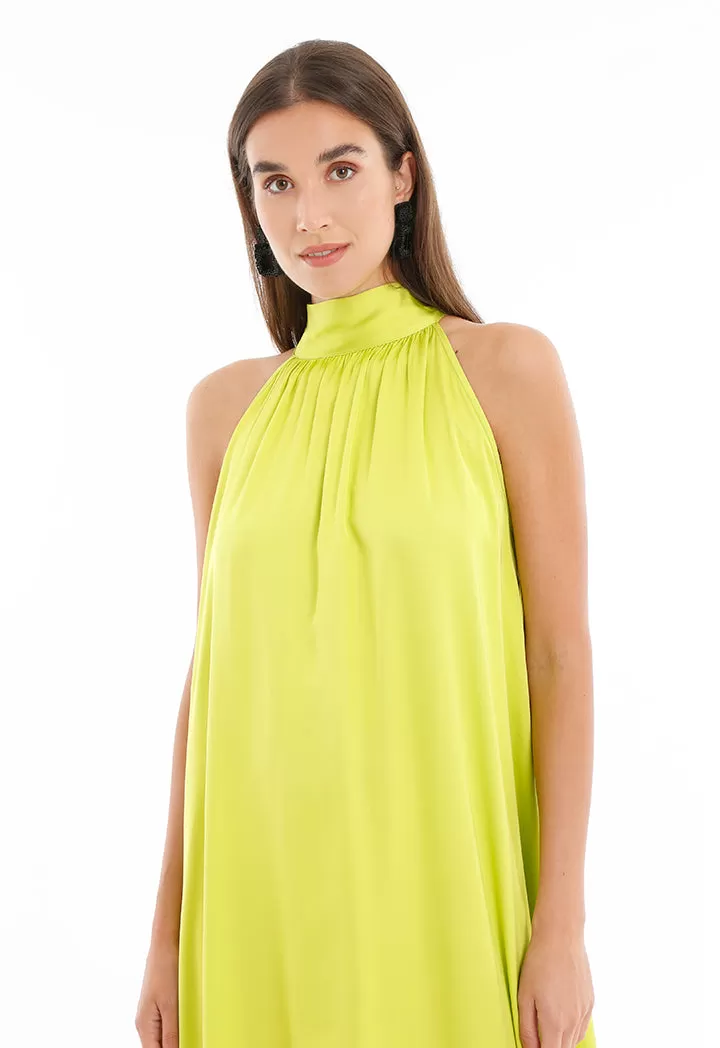 Halter Top Solid Maxi Dress