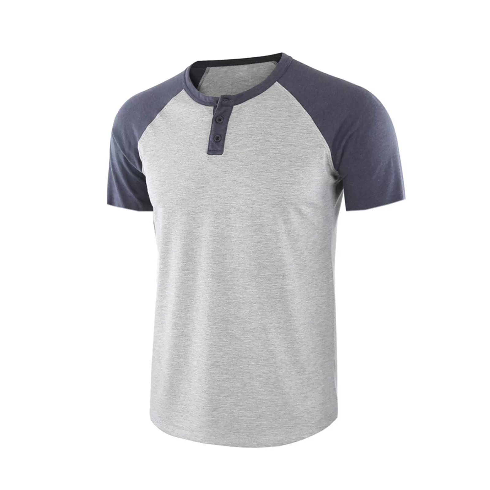 HENLEY NECK RAGLAN GRAPHIC TEE