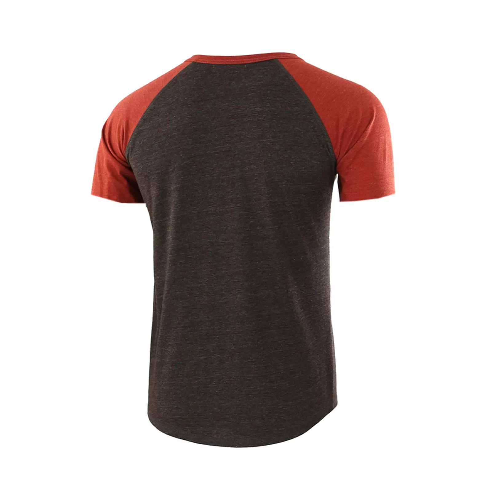 HENLEY NECK RAGLAN GRAPHIC TEE