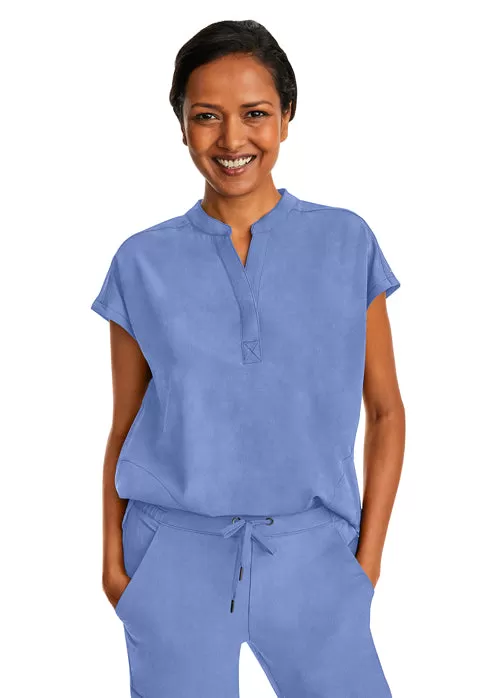 HH Purple Label Women's Journey Mandarin Collar Scrub Top 2152