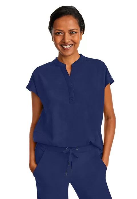 HH Purple Label Women's Journey Mandarin Collar Scrub Top 2152