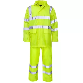 High Visibility Hooded Rainsuit EN ISO 20471