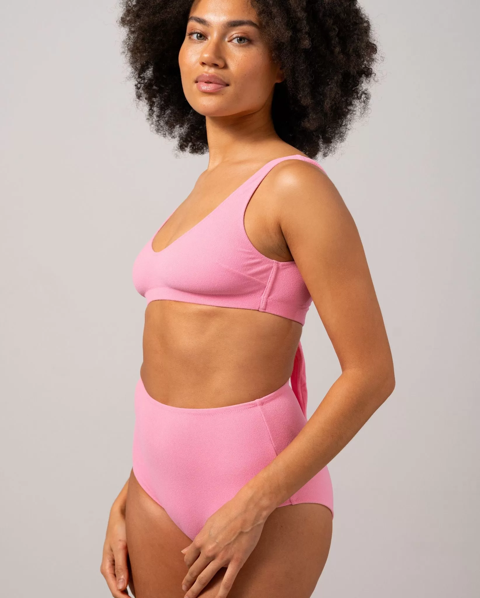 Highwaist Bikini Briefs Candy Pink