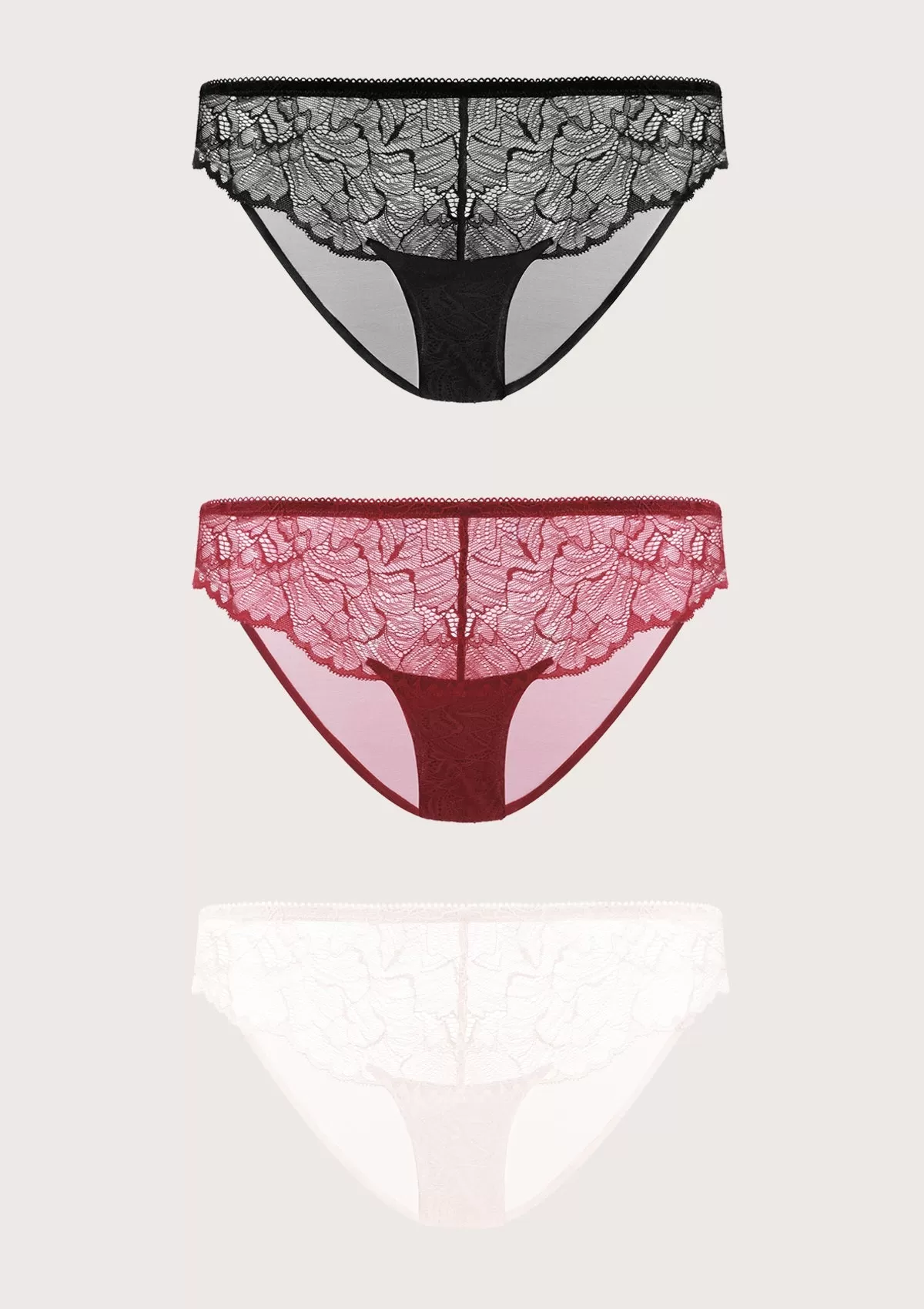 HSIA Blossom Lace Bikini Underwears 3 Pack