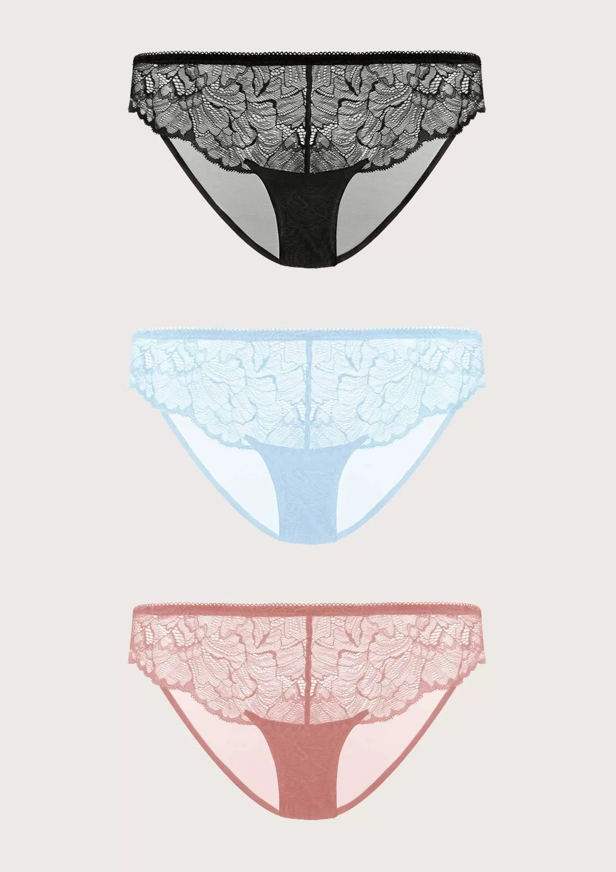 HSIA Blossom Lace Bikini Underwears 3 Pack