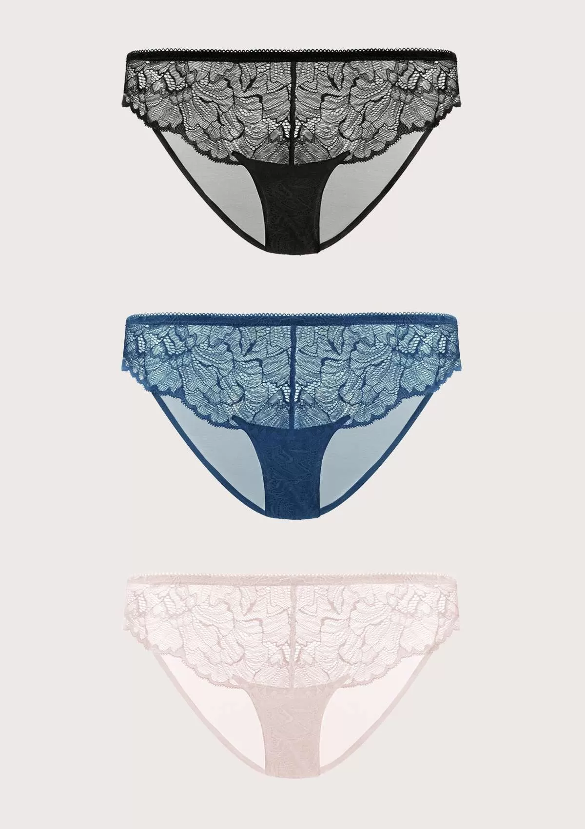 HSIA Blossom Lace Bikini Underwears 3 Pack