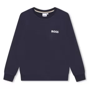 Hugo Boss Boys Fleece Logo Sweatshirt _Navy J25O43-849