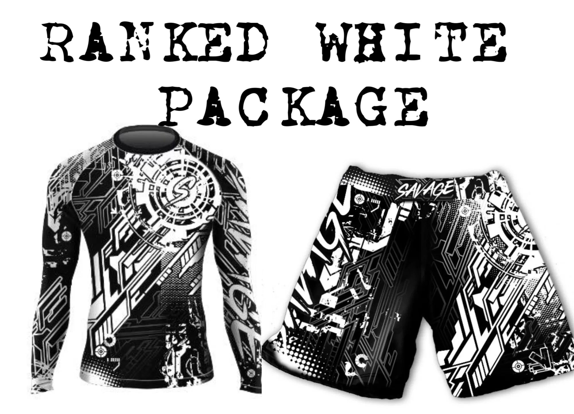 IBJJF Approved WHITE Rash Guard And Shorts Package Presale items Shipping To  Start December 5th