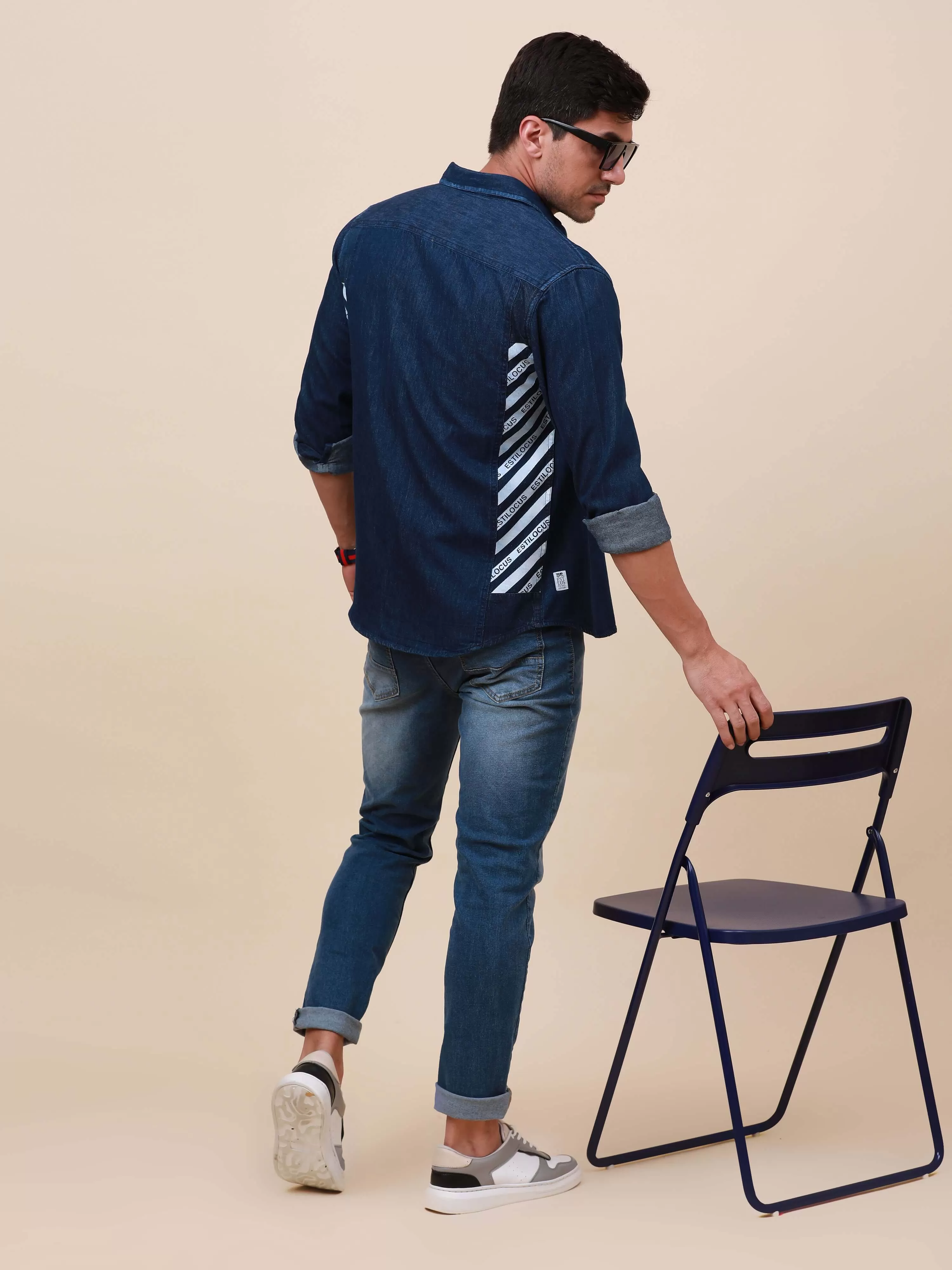 Indigo Denim Double Pocket Shirt