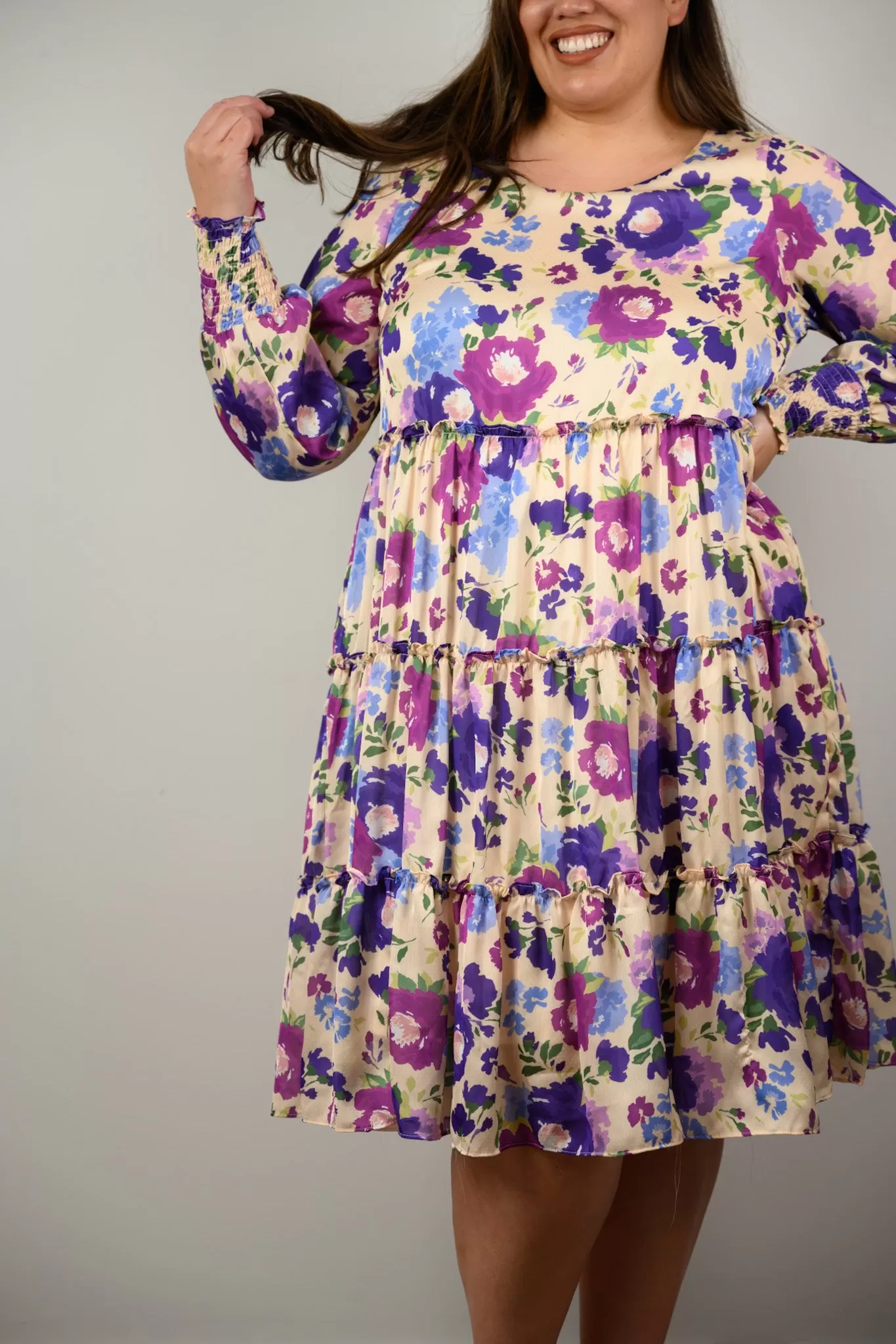 Isabella Dress - Purple Floral